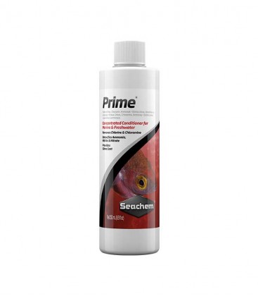 Seachem Prime water conditioner removes chlorine, chloramine