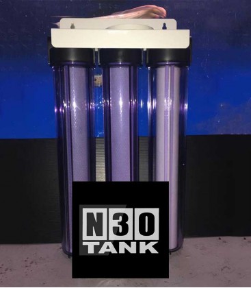 Pre-assembled 3-stage water filter system for aquarium and drinking water purification