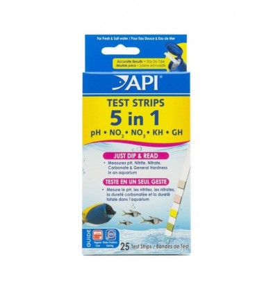 API 5-in-1 Aquarium Test Strips