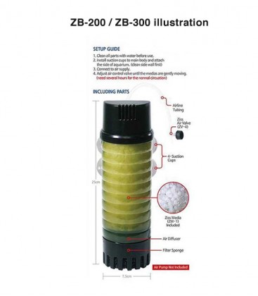 Ziss ZB-200 Bubble Bio marine and freshwater filtration