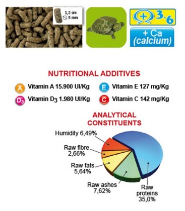 Prodac Tartafood Pellet Turtle Food 350g PD-TARP1200 (Pack of 6)