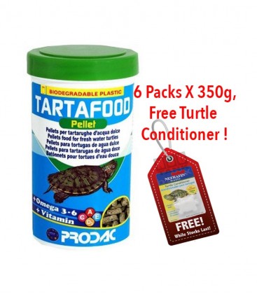 Prodac Tartafood Pellet Turtle Food 350g PD-TARP1200 (Pack of 6)