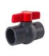 PVC Compact Ball Valve Red Tap (various sizes) non threaded