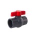 PVC Compact Ball Valve Red Tap (various sizes) non threaded