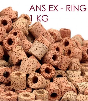 ANS Ex Ring (Red) 1kg Bio Filter Media