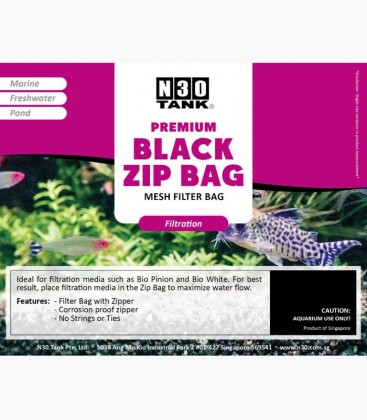 N30 Black Mesh Zip Bag Large - 2 Pcs (N0025)