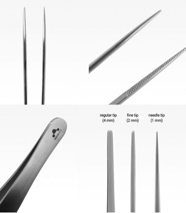 AQUAVITRO CURVED NEEDLE TIP FORCEPS 25CM (SC-7708)