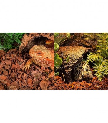 REPTIZOO Pine Bark natural wood floor cover - reptile terrarium substrate