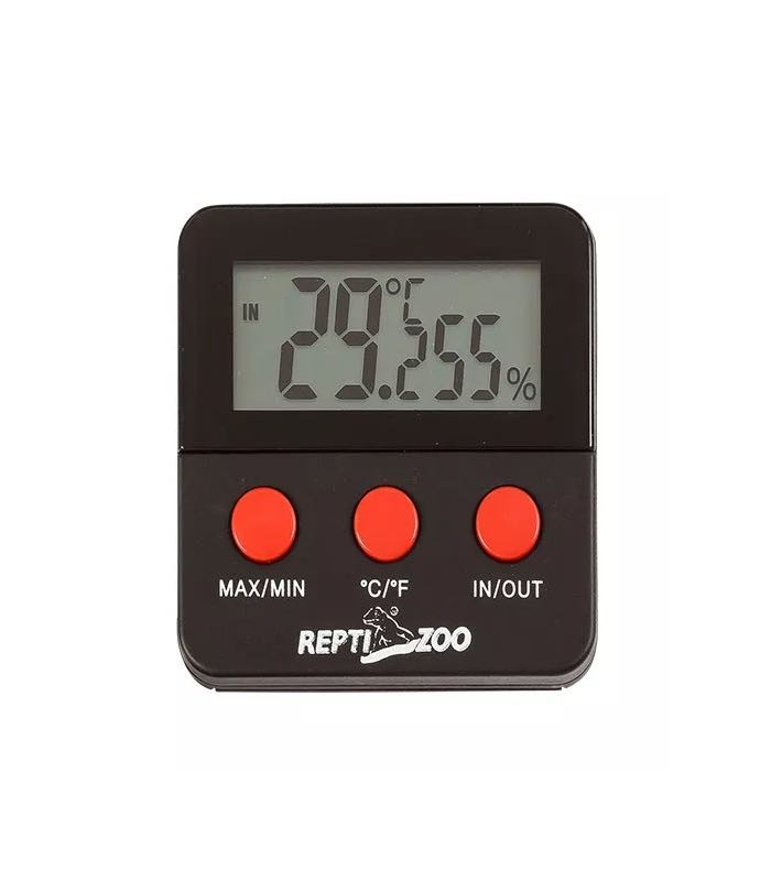 REPTIZOO Digital Thermo-Hygrometer - Black