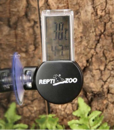 REPTIZOO Digital Thermo-Hygrometer 3-Sides Mounting (SH125B)