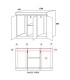 TC 120x45x45cm Tank with Cabinet (TC-1204580) Braceless & Bracing