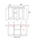 TC 120x45x45cm Tank with Cabinet (TC-1204580) Braceless & Bracing