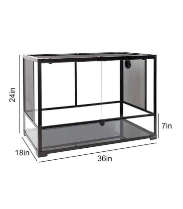 REPTIZOO Reptile Glass Terrarium S-Hinge Door 914x457x600mm (RK0120N)