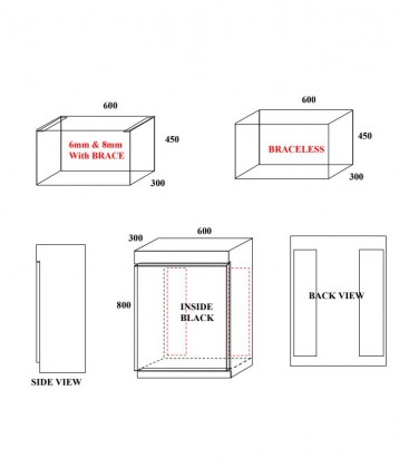 TC Amazoni 60x30x45cm Tank with Cabinet (TC-603045)