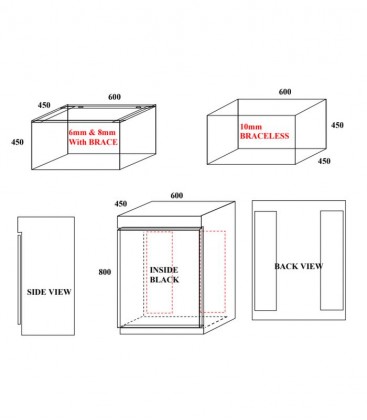 TC Amazoni 60x45x45cm Tank with Cabinet (TC-P604545)