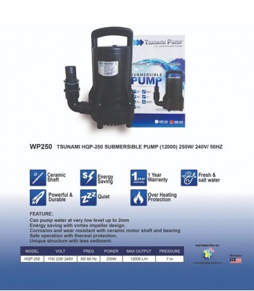 Aquanice Tsunami Pump WP250 HQP-250 (12000 LPH)