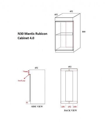 N30 Cabinet for Mantis Rubicon Nano Tank 4.0 Aquarium