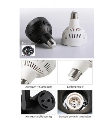 Week Aqua Y30 LED Spotlight Black (Bulb)