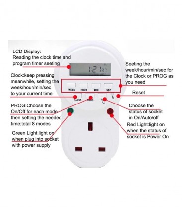 N30 digital aquarium timer switch for lights and equipment