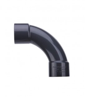 N30 DIN 90 Degree Bend Elbow (SxS) Grey UPVC