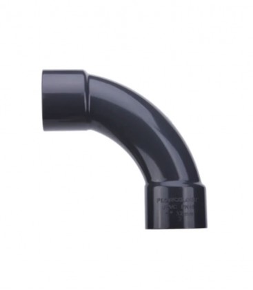 N30 DIN 90 Degree Bend Elbow (SxS) Grey UPVC