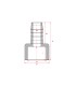 N30 DIN Socket Hose Adapter Grey UPVC