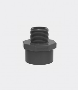 N30 DIN Male Adapter (SxT) Grey UPVC