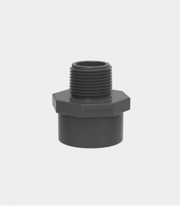 N30 DIN Male Adapter (SxT) Grey UPVC