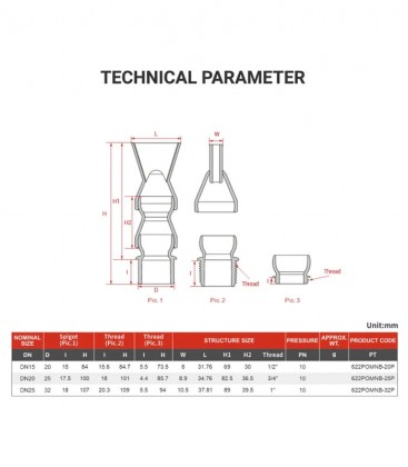 N30 DIN Triangle Water Outlet Grey (Spigot)