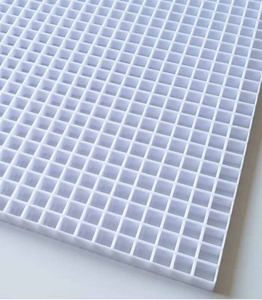 N30 Plastic Eggcrate Filter Grilles White (120 x 60cm) - Aquarium Tank Cover, Sump Compartment Divider