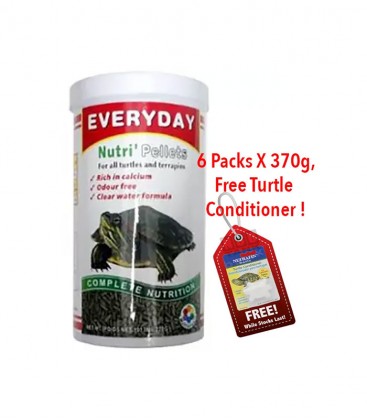 Everyday Turtle Pellets Food 370g x 6 (FF004) Free Turtle Conditioner (A7510)