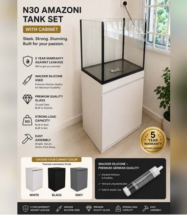 N30 TC Amazoni 60x45x45cm Tank with Cabinet (TC-P604545)