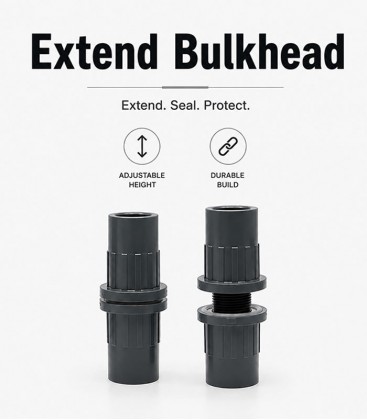 N30 DIN Extend Bulkhead Grey UPVC (T1)
