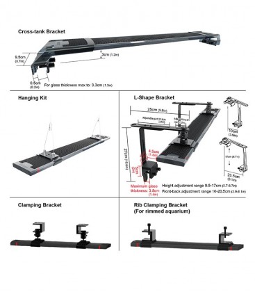 Zetlight M5 Planted Aquarium Lighting 60cm (48W), 80cm (66W), 100cm (96W), 120cm (120W), 150cm (144W)