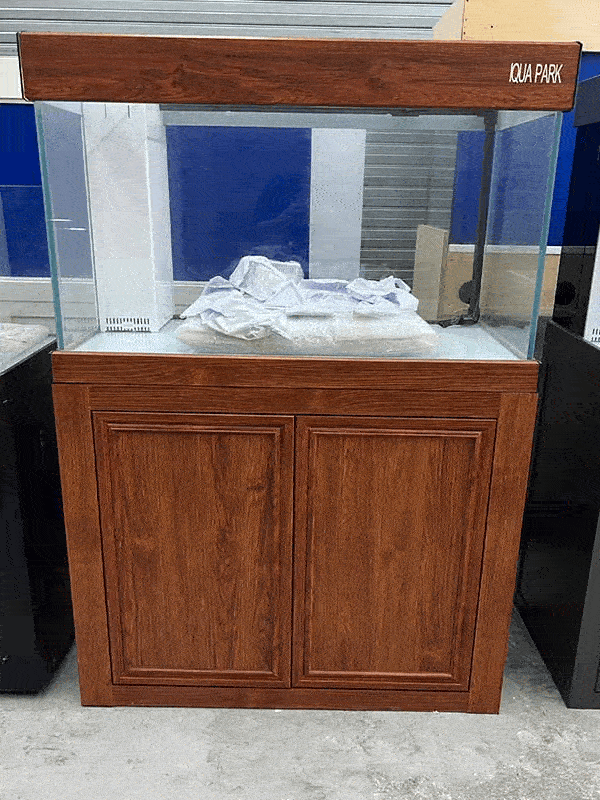 Brown 103cm IAqua Tank with Aluminium Cabinet