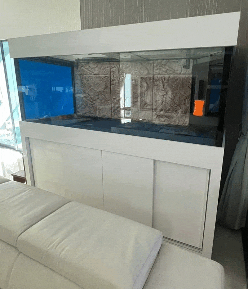 second hand 6.5 foot aquarium white cabinet sump