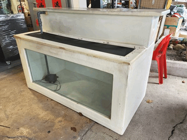 fibre glass tank with overhead sump filtration