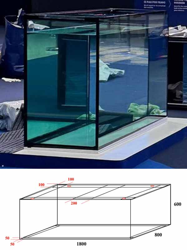 Second Hand Aquarium Tank 1800mm x 800mm x 600mm