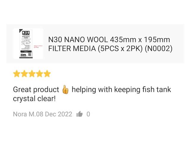 N30 Tank nano wool filter media review
