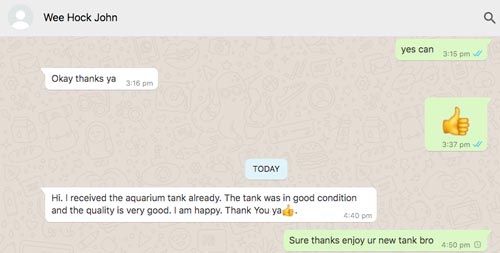 customer review good quality fish tank custom made by N30 Tank