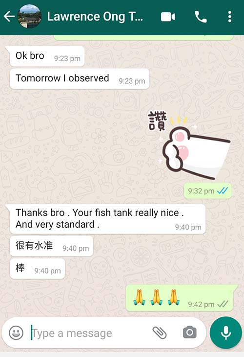 Customer feedbacks that N30 tank set is nice and of high standard.