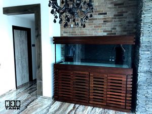 6ft-0011 N30 Tank - Solid Wooden Cabinet With Dark Walnut Varnish and Lacquer Finishes (New Design)