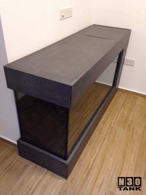 6ft-0015 N30 Tank 6-feet Floor Tank. This aquarium tank doubles as a table top. Ideal in living hall. Plenty of table space for charging phones, gadgets, router, electronics. Unobstructed view of fishes yet practical and space-saving.