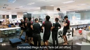 Dismantled Mega Acrylic Tank (at old office)