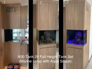 FH-021: N30 Tank 2ft Full Height Tank Set (Marine Aquarium setup with Aqua Scape)