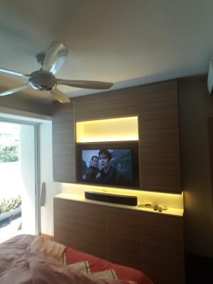 TV panel wall design & carpentry
