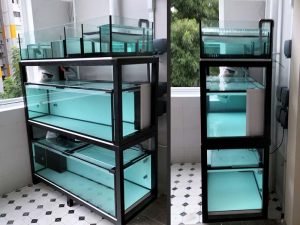 MT-838: Aquarium and 3-tier mild steel stand custom made by N30 Tank.