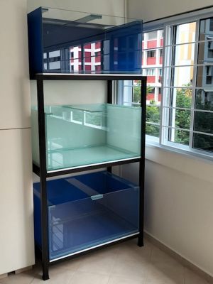 MT-840: 3-tier aquarium with sturdy metal stand. Custom made by N30 Tank.