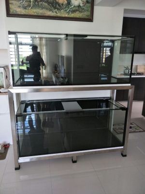 MT-824: Customised 2-tier Aquarium on Metal Stand (N30 Tank)