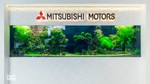 Mitsubishi car showroom aquarium - custom-built & maintained by N30 Tank Singapore